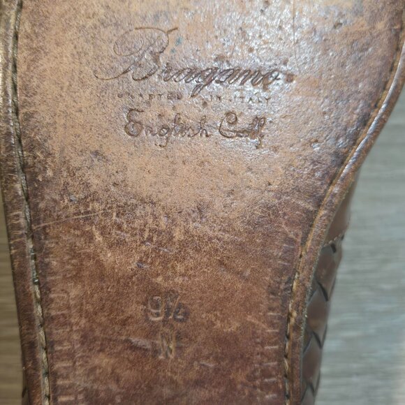 Vintage Bragano Italy Shoes Mens Sz 9.5 Brown Leather Dress Shoes Tassel Loafers main image 9